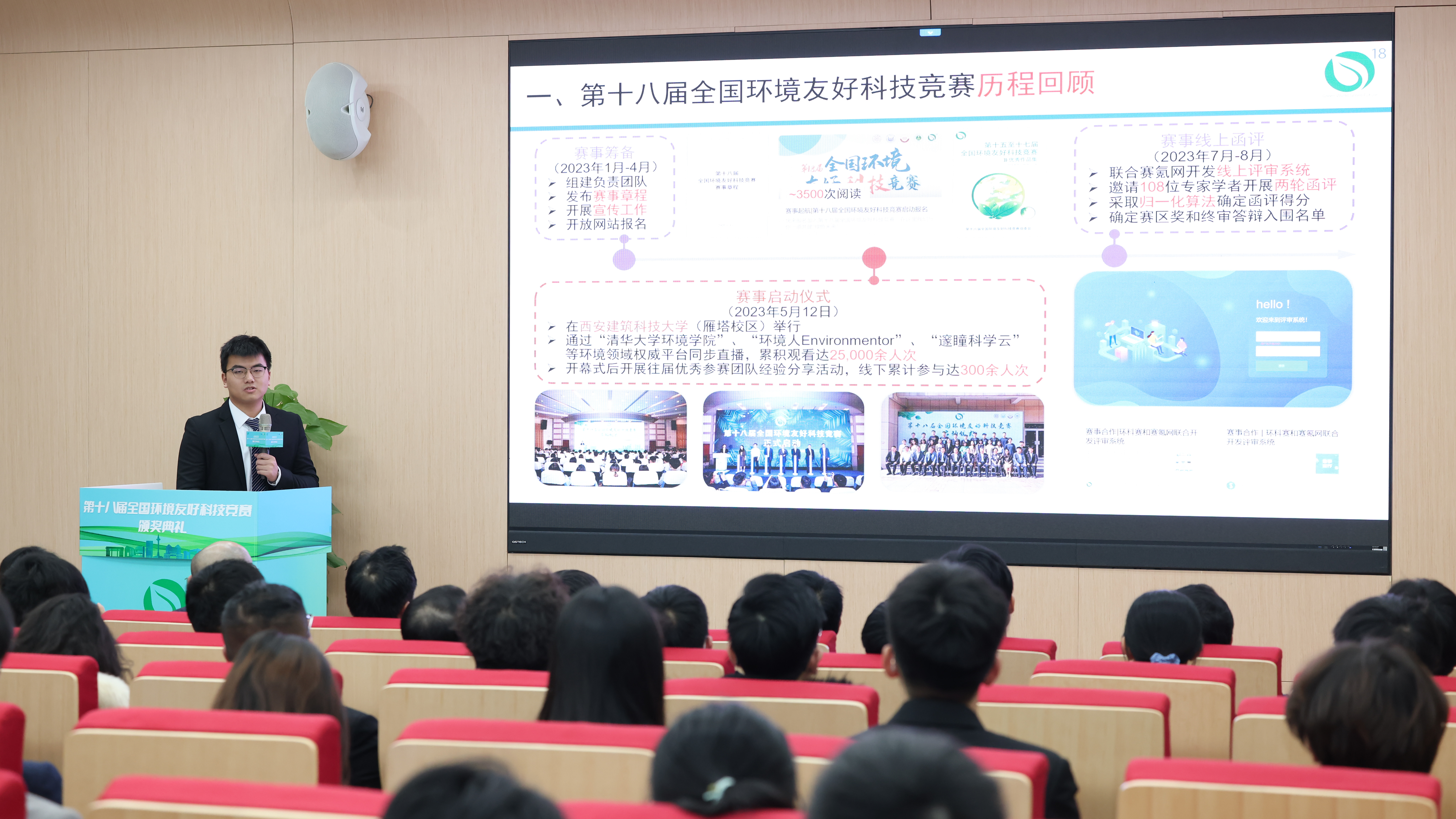 20231223-第十八届全国环境友好科技竞赛颁奖典礼-艺绅-MK·体育（中国）官方网站邓思行同学汇报.JPG